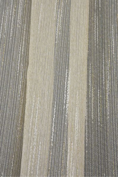 AKÇA TEKSTİL LINEN SILVERY MODEL GOLD COLOR SINGLE WING Ready planted Pleated Background Curtain 300*260 cm