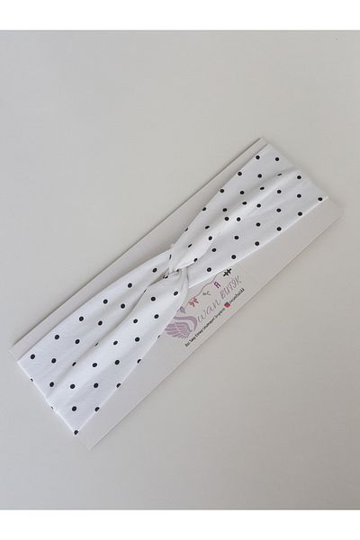 swan butik Μπαντάνα για ενήλικες Λευκό πουά