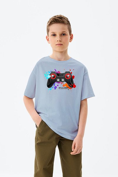 MYADA Tricou pentru băiat cu imprimeu pentru consola de jocuri scris în joc