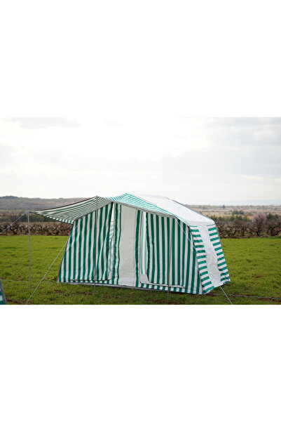 Zey Camping İki Odalı Pamuklu Kamp Çadırı Yeşil