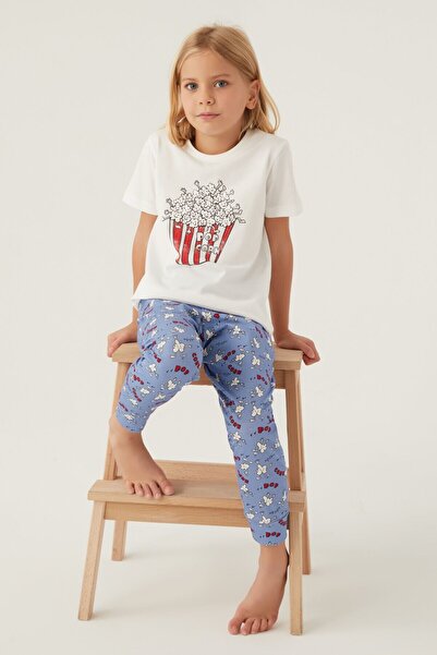 Rolypoly PopCorn Patterned, Mother-Daughter, Double Pajama Set