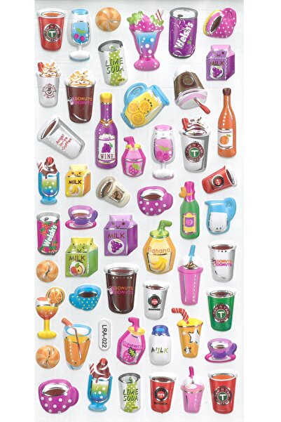 Concord Stickers Bombeli İçecek seti Çıkartmalar