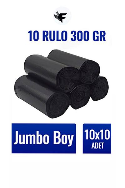 FİGANLAR Garbage Bag Jumbo Size 10 Pieces 10 Rolls 300 gr Thick 80x110 Garbage Bag