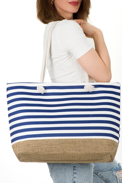 ANDİFLİ Women's Straw Shoulder Bag Jute Fabric Soft Handle