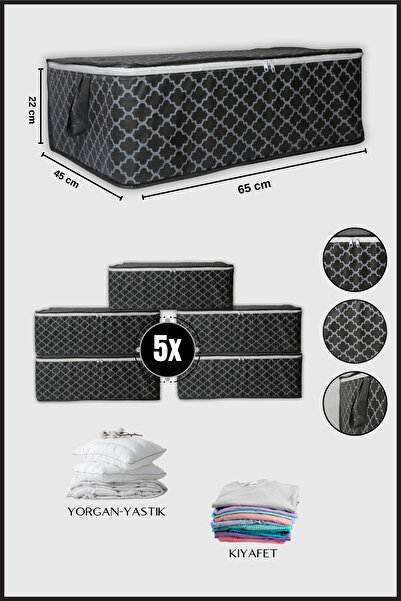 Nanteks 5 Adet Büyük Boy Bazaaltı Hurç Giysi Yastık Hurcu Düzenleyici Saklama...