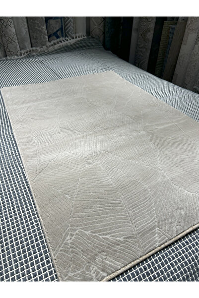 Merinos Rölyef Kaymaz Taban Kesme Halı Garden Bej