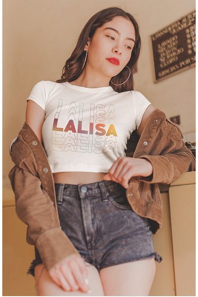 Fuddy Moda Blackpink Lalisa - Γυναικείο K-Pop Printed Crop Top