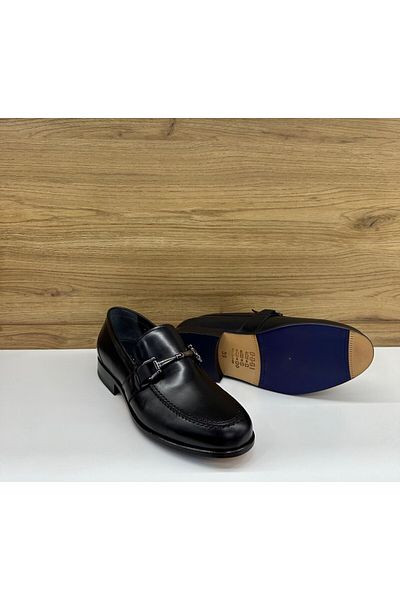 OGGI Oggı 38309 Dark Navy Genuine Leather Classic Leather Casual Men's Shoes