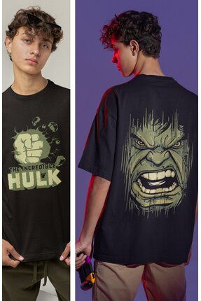 Fuddy Moda The Incredible Hulk S rt Bask l Ti ort Erkek Kad n Marvel Film Temal T Shirt Fiyat Yorumlar Trendyol