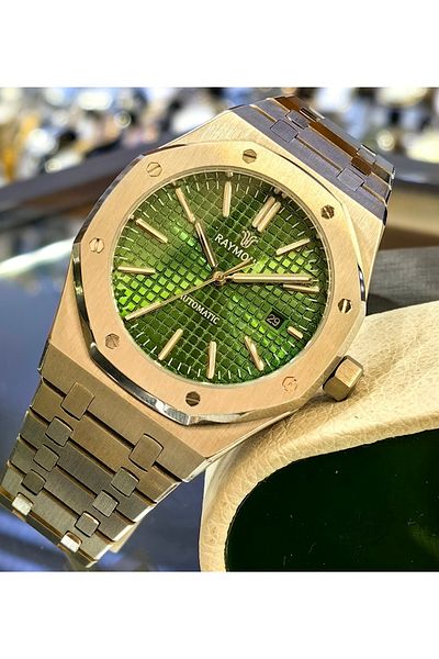 Raymond Green Dial Automatic Men's Wristwatch