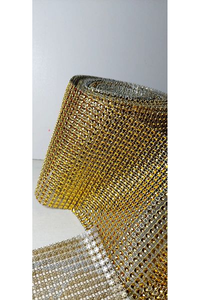 Aker Hediyelik Χρυσό 24 σε σειρά Stone Stras - Sliver Beads Plastic Special Stones Μήκος 6,5m