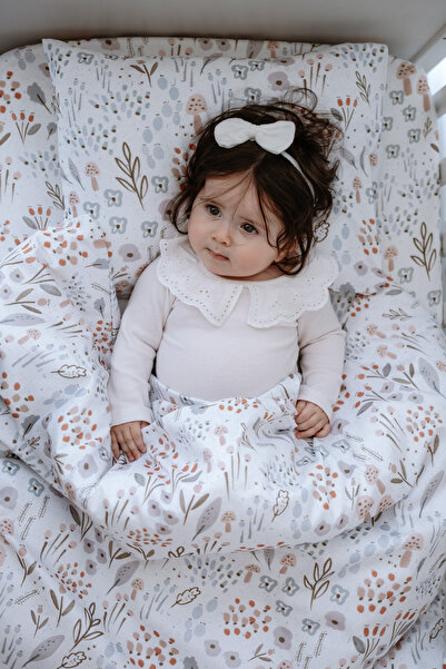 NOU طقم غطاء لحاف سرير الحديقة العضوية المزهرة البسيطة (80 × 120) - زهور الغابات