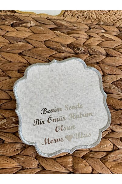 İsabella Accessories Isimli Özel Gümüş Baskılı Söz Ve Nişanlarınız Için Kumaş...