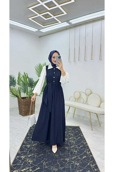 TARZI HAS Self Shirt Collar Dress