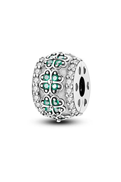 Es Silver Yonca Klips Durdurucu Charm 925 ayar gümüş