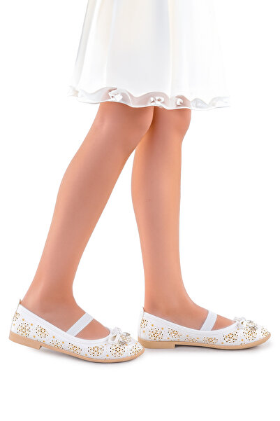 Kiko Kids Δερμάτινα Elastic Girls Ballerina Shoes Arç 07