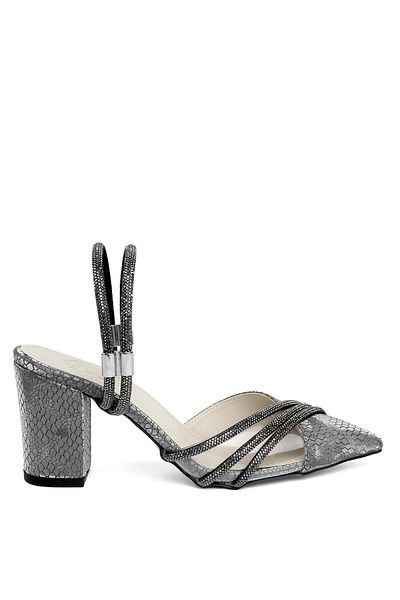 MİSS PARK MODA Miss Park Moda PM309 K305 Women's Evening Dress Shoes Platinum