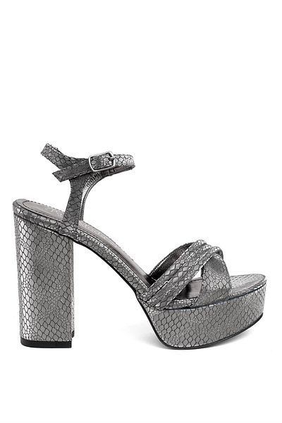 MİSS PARK MODA Miss Park Moda PM08 K2044 Women's Platform Shoes Platinum