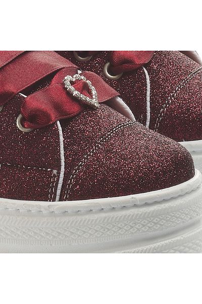 Ayakkabı Tutkusu Stilo ® Burgundy Henna Bridal Shoes Burgundy Glitter Flat Platform Extreme Comfortable 7cm