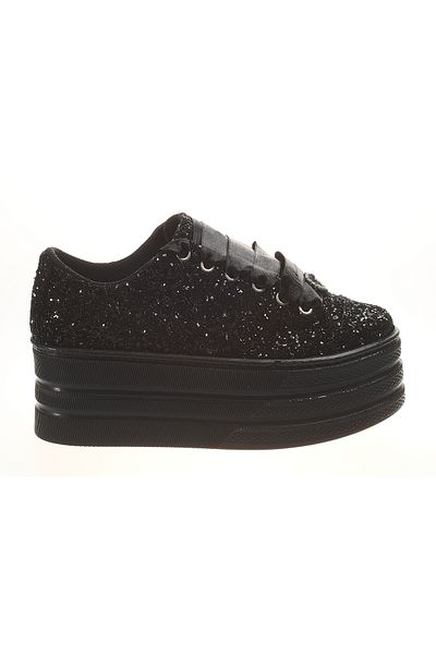 Ayakkabı Tutkusu Stilo ® Black Glitter Women's Shoes Black Sole Black Extremely Comfortable 7cm