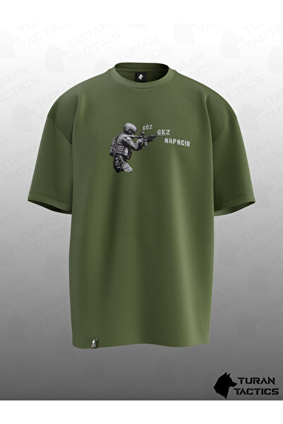 TURAN TACTICS T-SHIRT UNISEX OVERSIZE ΜΕ ΑΡΠΑΤΙΚΟ ΣΧΕΔΙΟ ΜΑΤΙΩΝ