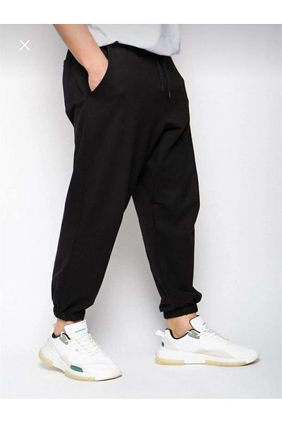 memowear Ανδρικό παντελόνι Oversize Basic Μαύρο