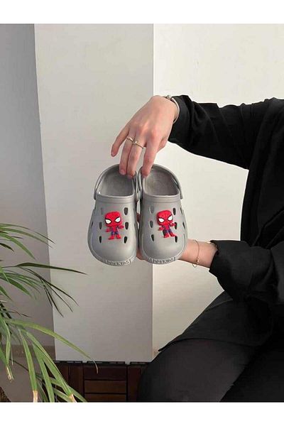 Behtah Kundura 2 Κορίτσια Αγόρια Jibbitz Περίτεχνα Κλειστή Μπροστινή Πισίνα Κήπος Καθημερινά σανδάλια Παντόφλες