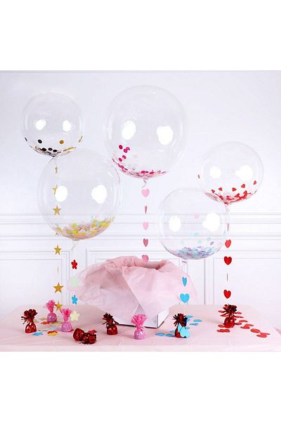 ELGALA TRANSPARENT BALLON 20 INCH (About 50 cm) Multi-Purpose Balloons That Can Be Embellished Inside 3 Pieces