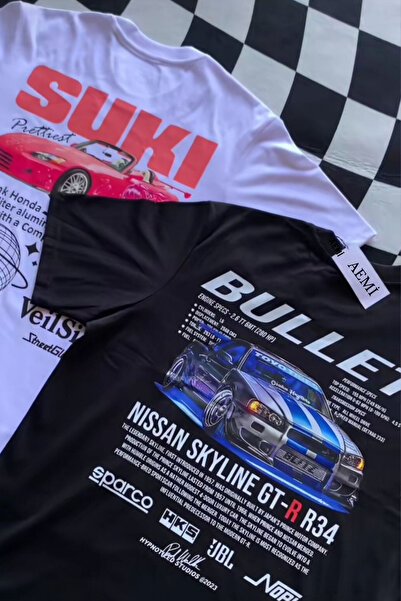 AEMİ تي شيرت للزوجين مطبوع عليه رصاصة وسوكي سريع وغاضب للجنسين - عزيزي