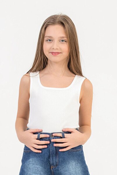 TİJK Strappy Ribbed Girl's Bodysuit