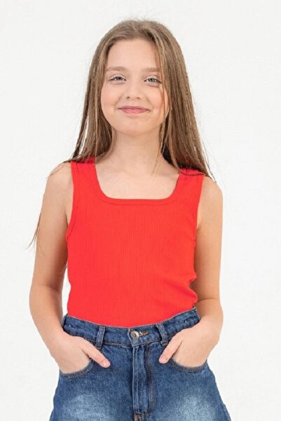 TİJK Strappy Ribbed Girl's Bodysuit