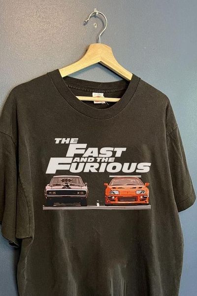 Touz Moda The Fast and The Furious Printed Unisex Oversize Vintage T-shirt