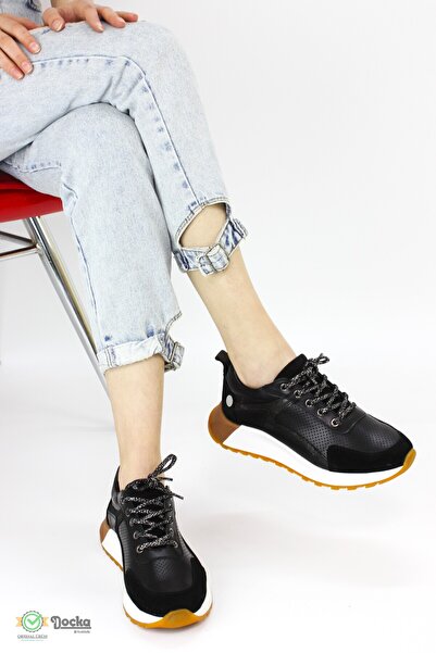 Mammamia Kadın Spor Tarz Ortopedik Hakiki Deri Sneaker Ayakkabı M25/YA-ADY