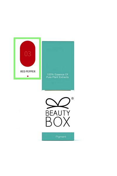 Beauty Box Red Pepper Vegan Permanent Makeup Paint PMU Pigment Nontoxic Essence of Pure Plant Extracts 12 ml