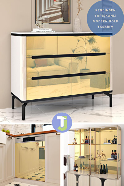 Technojet Kendinden yapışkanlı Folyo Mutfak Banyo Tezgah Duvar Dolap ve Masa Kaplama 60cmX100cm