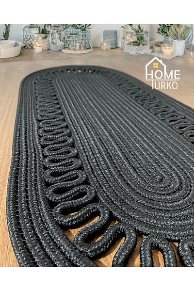 HomeTurko Jute, Wicker, Decorative Tablecloth, Runner 30x70CM, American Service, Coffee Table Cloth, Bohemian Style