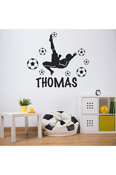 Modatools Kişiye Özel İsim Futbol Dekoratif Duvar Sticker Çıkartması Bebek Ço...