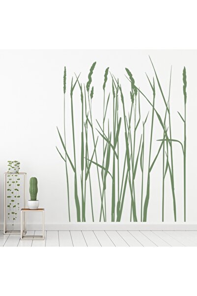 Modatools Uzun Çim Çiçek Ağaçları Dekoratif Duvar Sticker Çıkartma Ofis Oturm...
