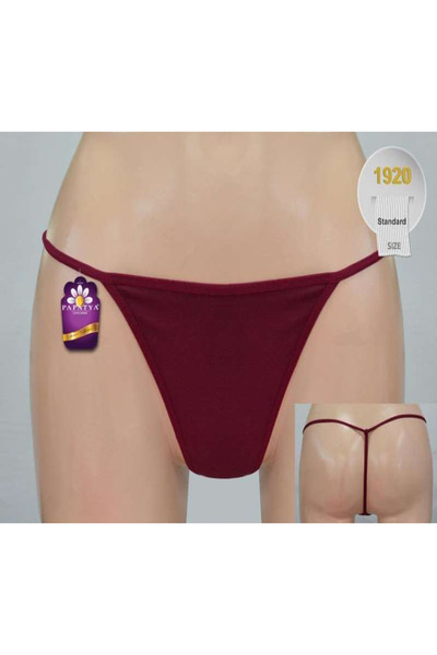 Papatya PAMUK KUMAŞ ARKASI İP STRİNG KÜLOT (6 ADET)