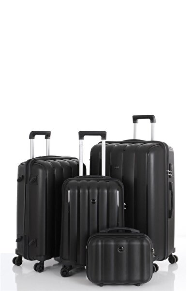 MÇS %100 Polipropilen 4'lü Valiz Seti Büyük + Orta + Kabin Boy + Makyaj Çanta...