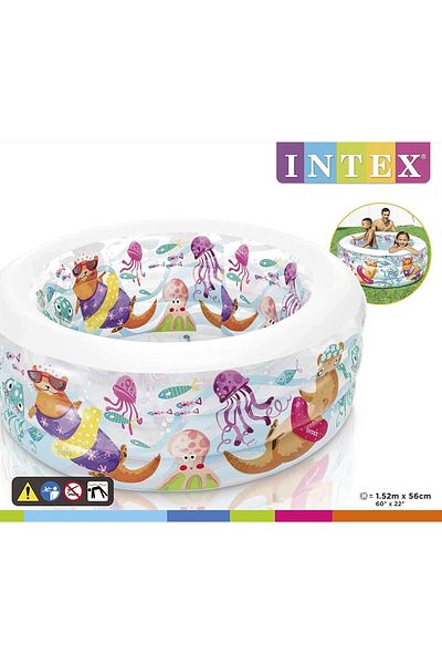 MAGIC TOYS Şeffaf Deniz Desenli 3 Bölme Havuz 152 x 56 cm 58480