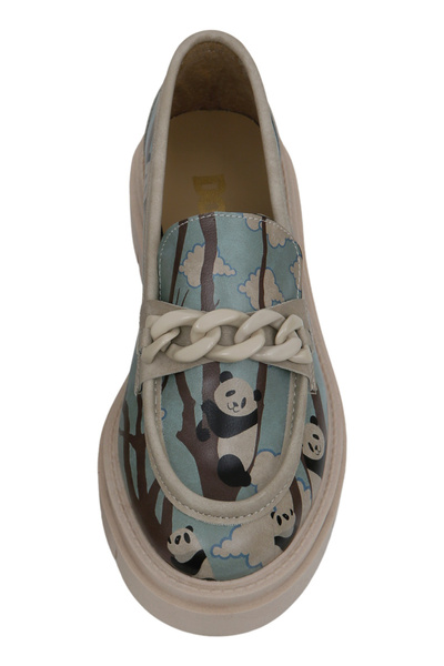 Dogo Kadın Vegan Deri Turkuaz Loafer - Panda Hug Tasarım