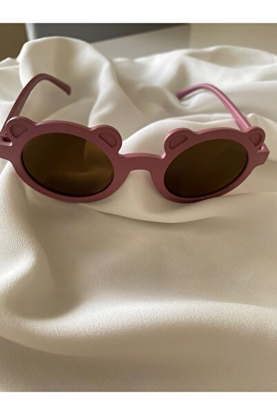 BEBESİS Teddy Model Dried Rose Color Children's Sunglasses + Glasses Box WITH GIFT