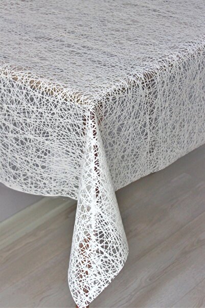 DedeEvTekstil PVC Transparent Coating Oilcloth Tablecloth - Cross Pattern - 033d