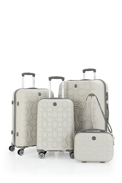 MÇS %100 Polipropilen 4'lü Valiz Seti Büyük + Orta + Kabin Boy + Makyaj Çanta...