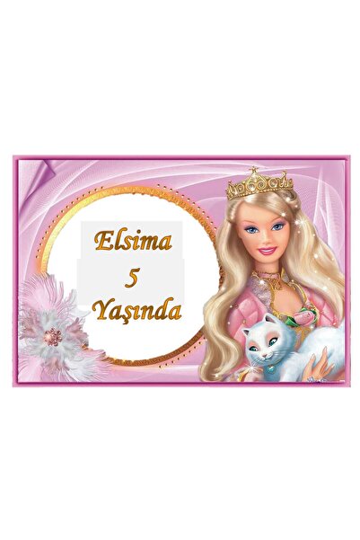 hediyehobihersey Barbi Şekerli Kağıda Baskı Yenilebilir Kağıt Pasta Baskısı (...