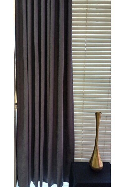 venedik home Luxury Velvet - Anthracite Colored, Textured and Plain Stitched Extra-Force Drawstring, 1St Class Quality