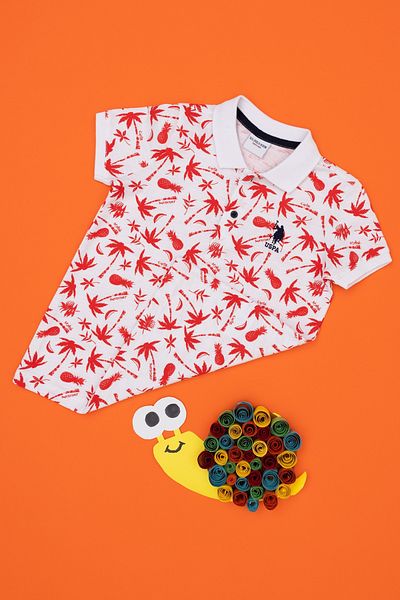 U.S. Polo Assn. T-Shirt για αγόρι με λαιμόκοψη CORAL ELIFFSU BUTIKHOME