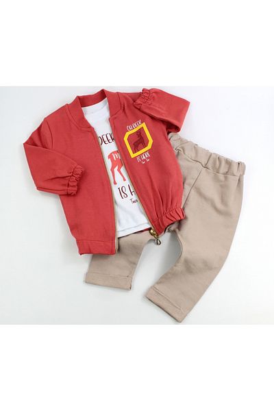 Nakakids Forest Prince'' Deer Themed Baby Boy Clothing Set