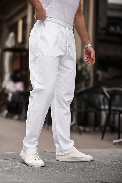 Minharir Men's Summer Linen Trousers